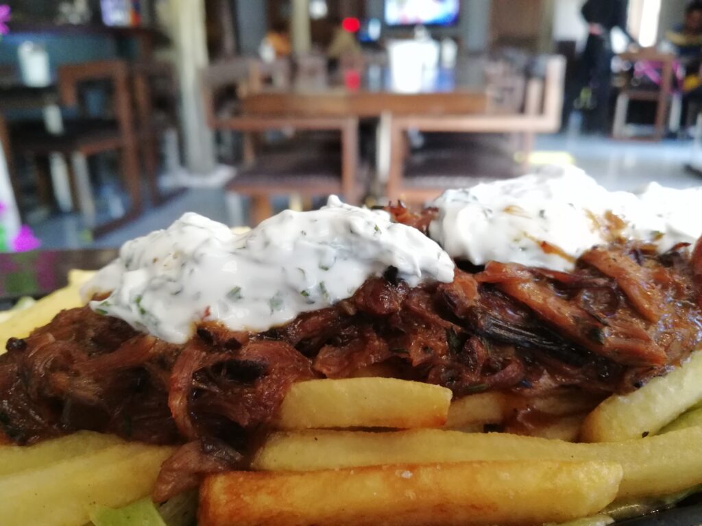 Turkish Style Pulled Lamb Poutine - Kaitlyn's Beer Garden